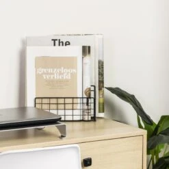 QUVIO Tijdschriften Organizer - Metaal - Zwart -Meubels Voor Thuis 11023885