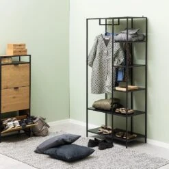 Lisomme Roy Metalen Kledingrek Zwart - 80 X 185 Cm 11 Lisomme Roy Metalen Kledingrek Zwart - 80 X 185 Cm -Meubels Voor Thuis 11029373