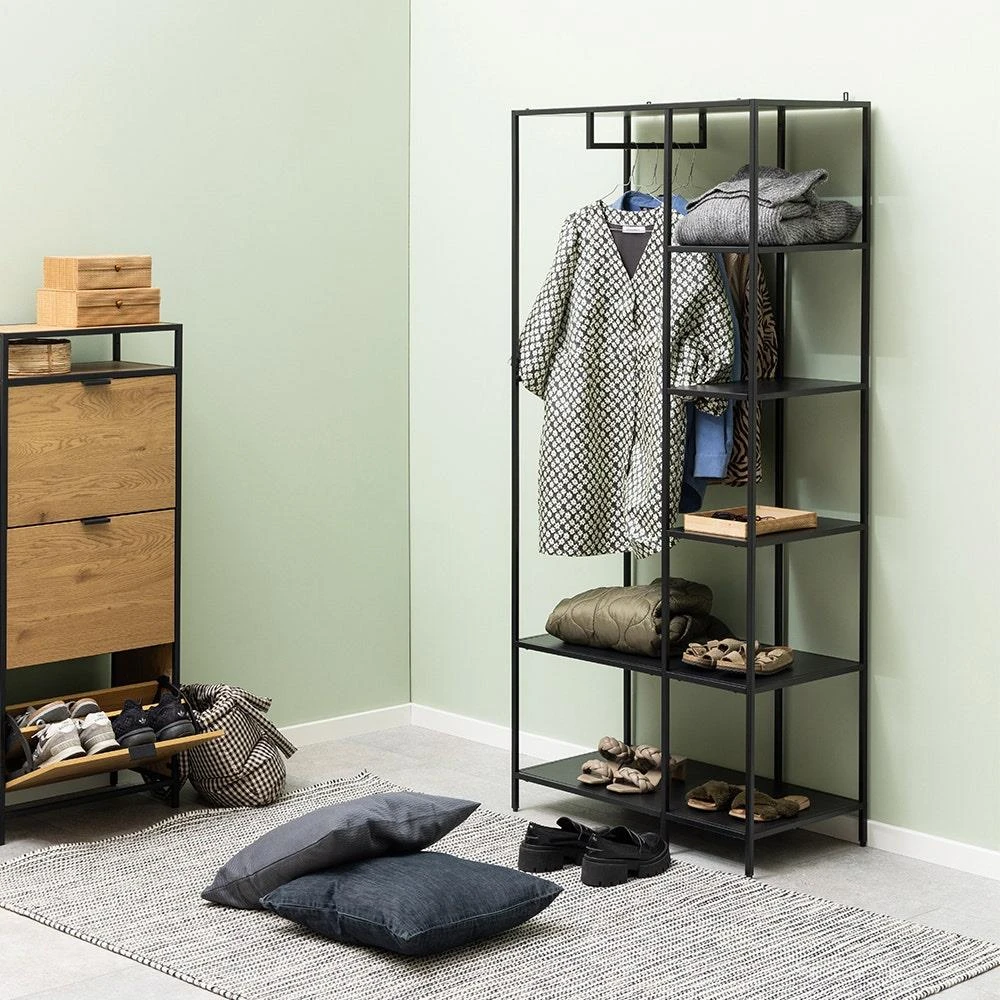 Lisomme Roy Metalen Kledingrek Zwart - 80 X 185 Cm 4 Lisomme Roy Metalen Kledingrek Zwart - 80 X 185 Cm - Afbeelding 2