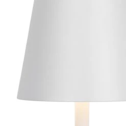 QAZQA Buiten Vloerlamp Wit Incl. LED En Dimmer Oplaadbaar - Jackson -Meubels Voor Thuis 11036542