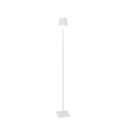 QAZQA Buiten Vloerlamp Wit Incl. LED En Dimmer Oplaadbaar - Jackson