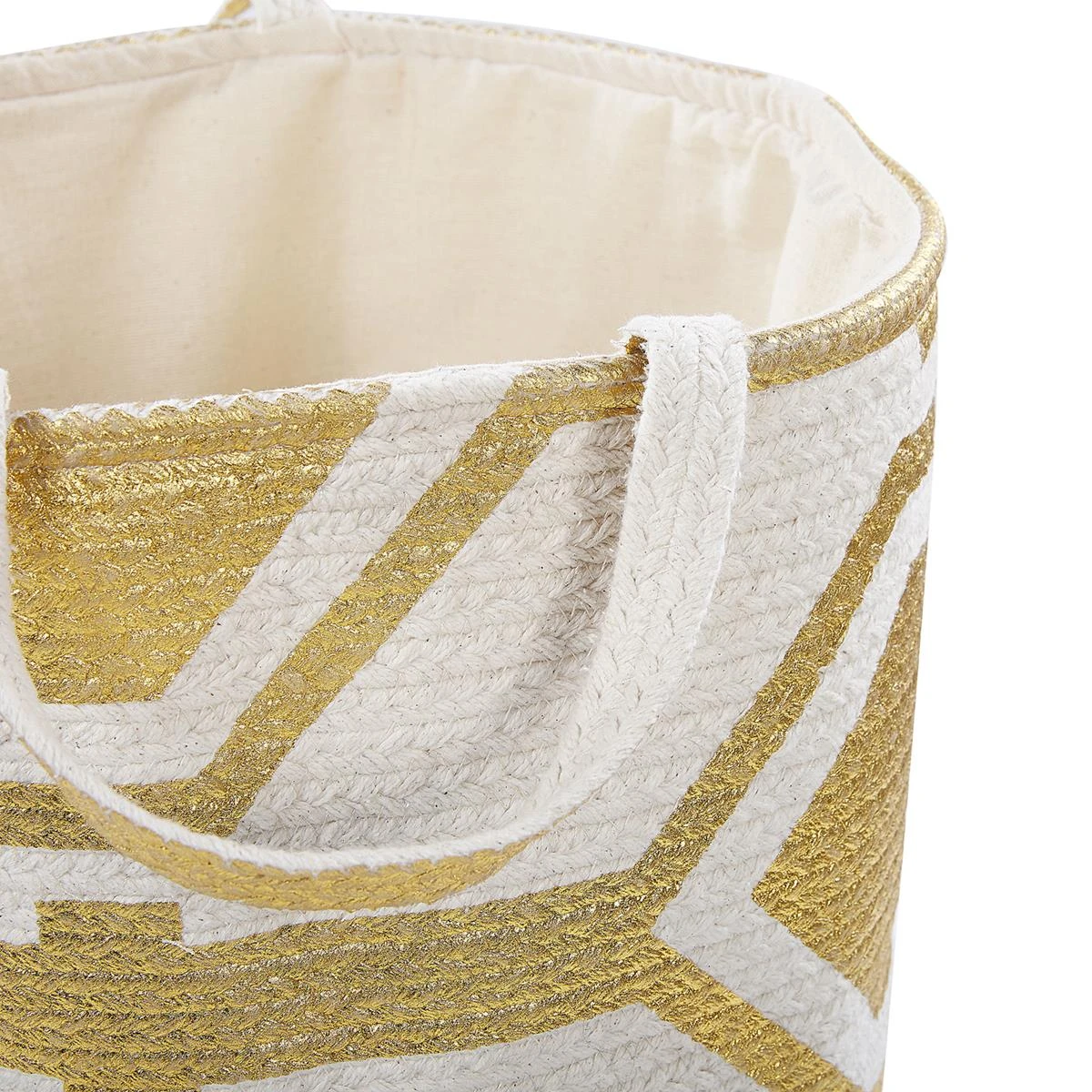 Beliani - HANWELLA - Mand - Wit - Katoen 5 Beliani - HANWELLA - Mand - Wit - Katoen - Afbeelding 3