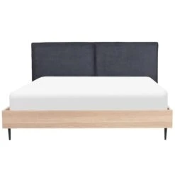 Beliani - IZERNORE - Bed - Donkergrijs - 180 X 200 Cm - Stof -Meubels Voor Thuis 11045147