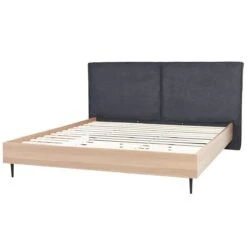 Beliani - IZERNORE - Bed - Donkergrijs - 180 X 200 Cm - Stof -Meubels Voor Thuis 11045148