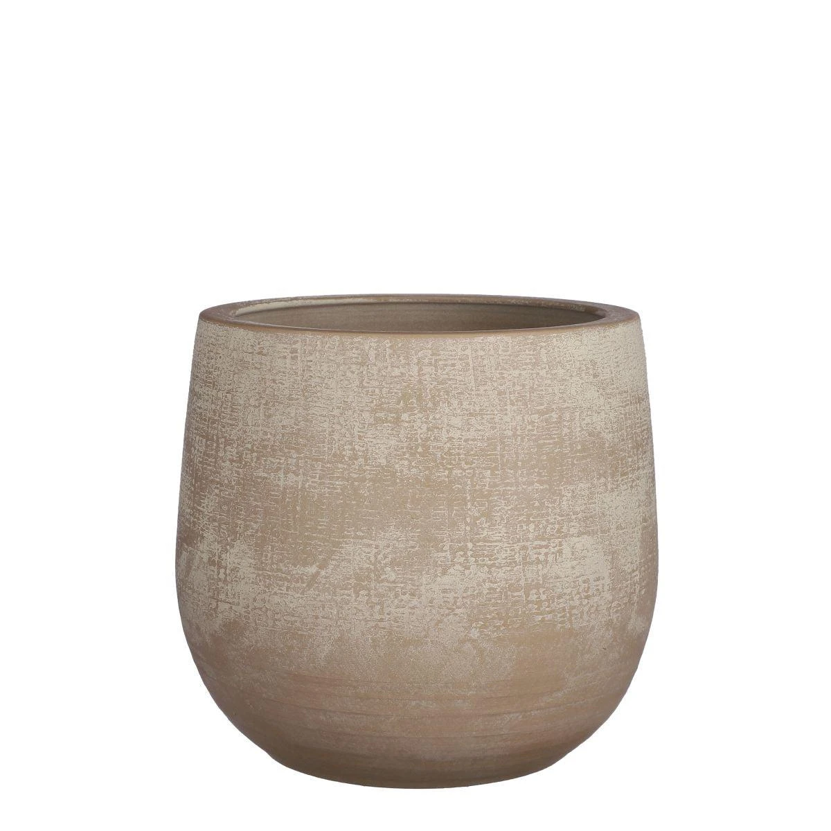 Mica Decorations Victor Bloempot - 21x21x19 Cm - Terracotta - Beige 3 Mica Decorations Victor Bloempot - 21x21x19 Cm - Terracotta - Beige