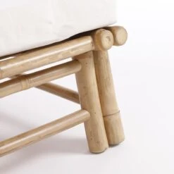 Mica Decorations Tropical Loungebank - L120 Cm - Bamboe - Lichtbruin -Meubels Voor Thuis 11050259