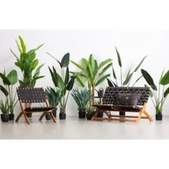 WOOOD Strelitzia Kunstplant - Groen - 96x164x63 -Meubels Voor Thuis 11055044