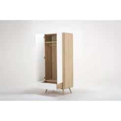 Gazzda Ena Wardrobe Houten Garderobekast Whitewash - 90 X 200 Cm -Meubels Voor Thuis 11063855