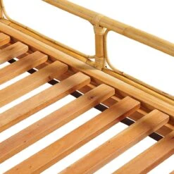 Beliani-FLORENTINE-Tweepersoonsbed-Lichtbruin-160 X 200 Cm-Rotan -Meubels Voor Thuis 11065702