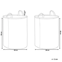 Beliani - SAMTI - Manden Set Van 2 - Beige - Polyester -Meubels Voor Thuis 11068980