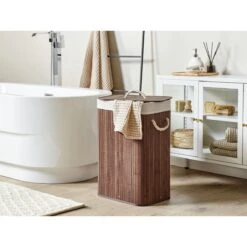 Beliani - KOMARI - Mand - Donkere Houtkleur - Bamboehout -Meubels Voor Thuis 11069017