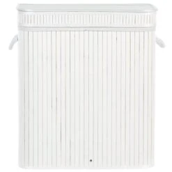 Beliani - KALTHOTA - Mand - Wit - Bamboehout -Meubels Voor Thuis 11069077