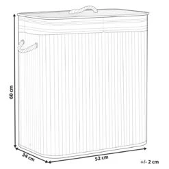Beliani - KALTHOTA - Mand - Wit - Bamboehout -Meubels Voor Thuis 11069081