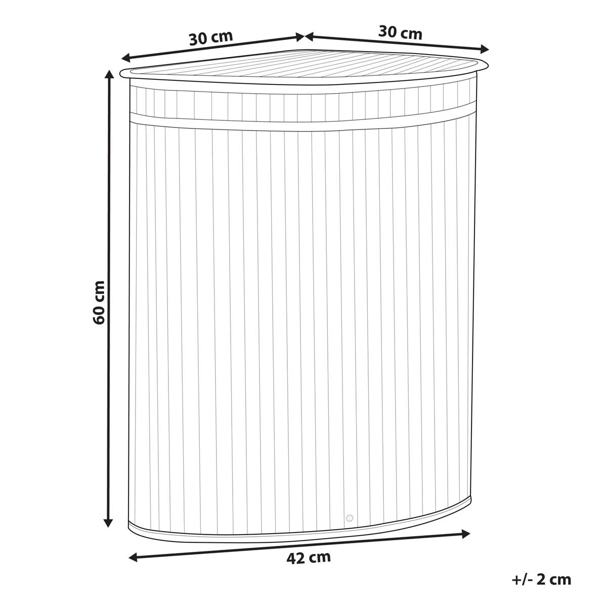 Beliani - BADULLA - Mand - Lichte Houtkleur - Bamboehout 11 Beliani - BADULLA - Mand - Lichte Houtkleur - Bamboehout - Afbeelding 9