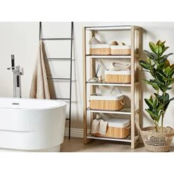 Beliani - TALPE - Manden Set Van 5 - Lichte Houtkleur - Bamboehout -Meubels Voor Thuis 11069116