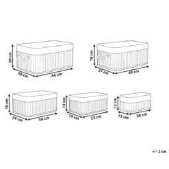 Beliani - TALPE - Manden Set Van 5 - Lichte Houtkleur - Bamboehout -Meubels Voor Thuis 11069176