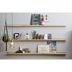 Vtwonen Fotolijstplank 170 Cm - Eiken - Onbehandeld - Set Van 2 -Meubels Voor Thuis 11069496