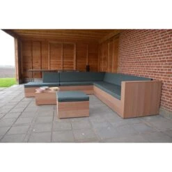 Wood4you - Loungeset 7 Bankirai 250cm|250cm Incl Kussens -Meubels Voor Thuis 11070909
