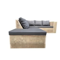 Wood4you - Loungeset 7 Steigerhout 240x200 Cm - Incl Kussens (GL-vorm) -Meubels Voor Thuis 11070974