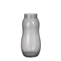 Mica Decorations Mesa Vaas - 24x24x50 Cm - Glas - Lichtgrijs