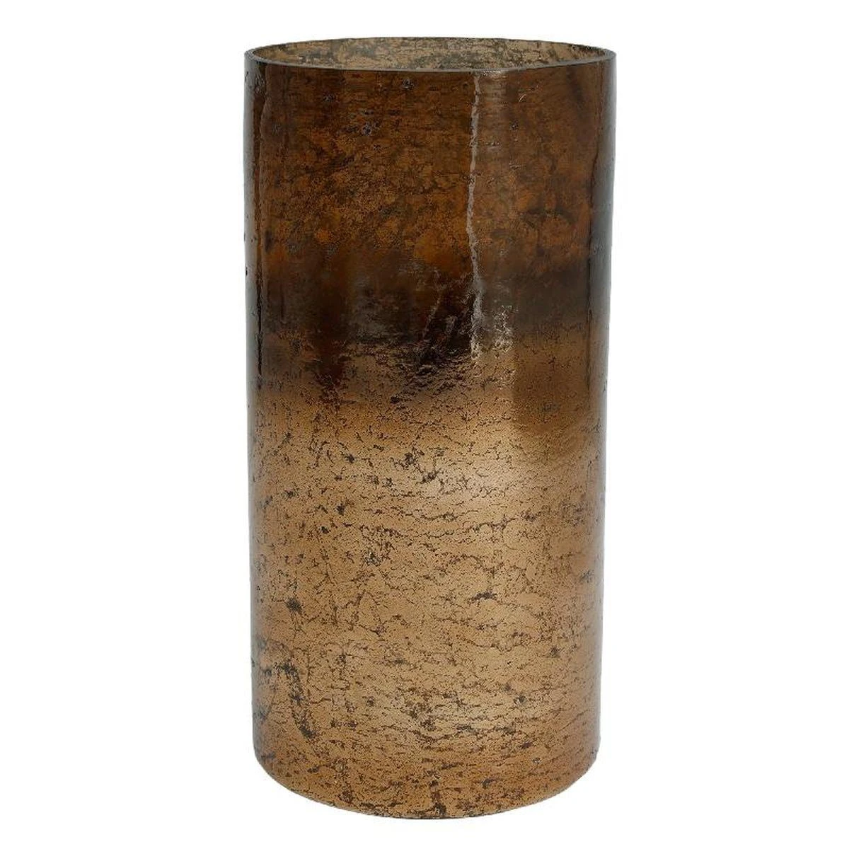 PTMD Hurricane Windlicht - H30 X Ø15 Cm - Glas - Bruin 3 PTMD Hurricane Windlicht - H30 X Ø15 Cm - Glas - Bruin