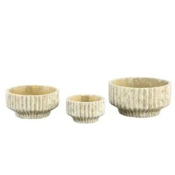 PTMD Gabriel Bloempot - 30x30x15 Cm - Cement - Creme -Meubels Voor Thuis 11072500