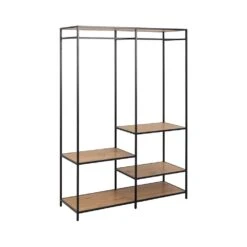 Lisomme Vic Houten Kledingrek Naturel - 121 X 174 Cm -Meubels Voor Thuis 11074140