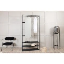 Nest Living Jonny Metalen Kledingrek Zwart - 100 X 200 Cm -Meubels Voor Thuis 11081912