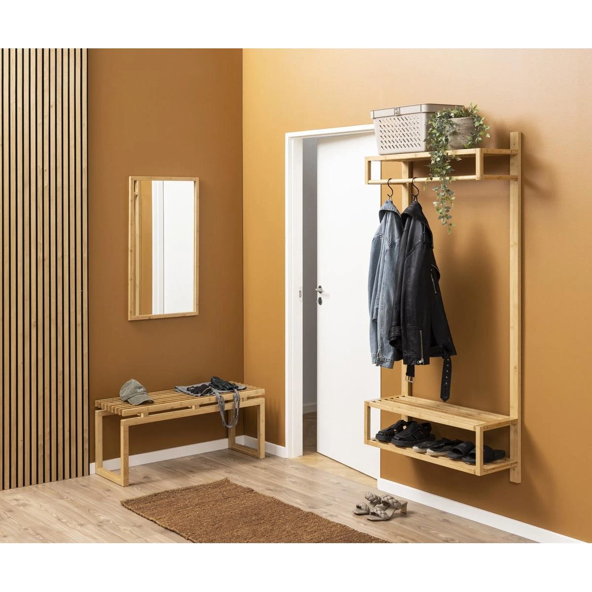 Lisomme Jort Bamboe Kledingrek Naturel - 80 X 170 Cm 4 Lisomme Jort Bamboe Kledingrek Naturel - 80 X 170 Cm - Afbeelding 2