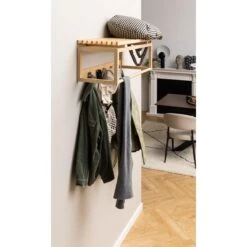 Lisomme Jort Bamboe Wandkapstok Naturel - 80 X 30 Cm -Meubels Voor Thuis 11081940