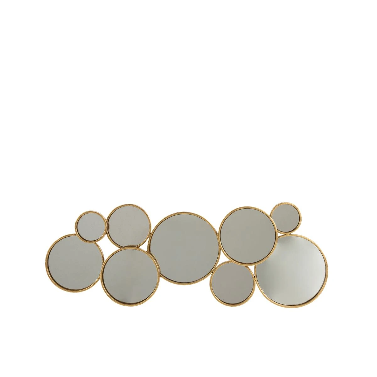 J-Line Spiegel 9 Ronden Metaal Goud 3 J-Line Spiegel 9 Ronden Metaal Goud