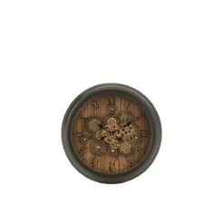 J-Line Romeinse Cijfers Klok - Metaal - Zwart - S - Ø 58 Cm