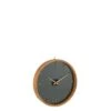 J-Line Rond Klok - Hout| Glas - Bruin| Zwart - Ø 40 Cm -Meubels Voor Thuis 11093982