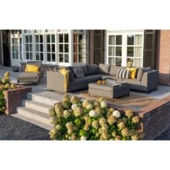 Exotan Hoekelement Buiten Rhodos - Aluminium - Stone Grey - 70x90x90 -Meubels Voor Thuis 11103926