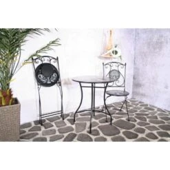 SIDD AnLi-Style Outdoor- Bistroset Marlin Zwart -Meubels Voor Thuis 11104566