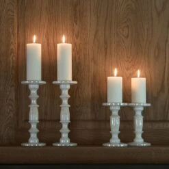 Riviera Maison Kaarsenhouder Wit, Kandelaar - RM Brighton S -Meubels Voor Thuis 11104637