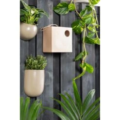 Present Time - Vogelhuisje Vierkant - Bruin - Ø4,5cm -Meubels Voor Thuis 11107685