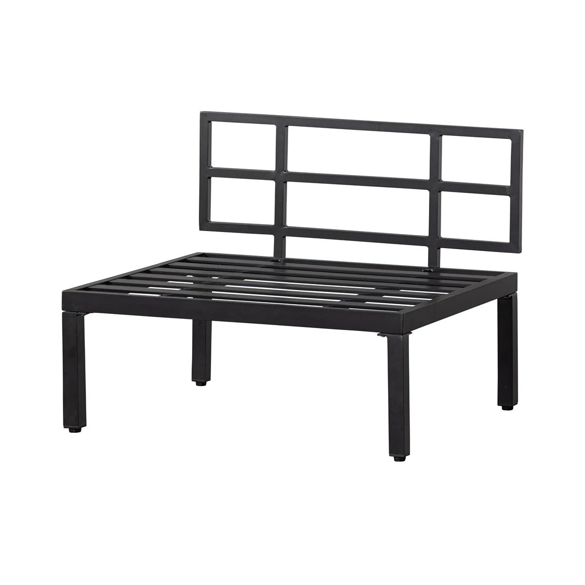 WOOOD Loungebankje Buiten George - Aluminium - Zwart - 73x90x83 3 WOOOD Loungebankje Buiten George - Aluminium - Zwart - 73x90x83
