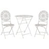 Beliani - SCAFA - Bistro Set - Wit - IJzer -Meubels Voor Thuis 11108257