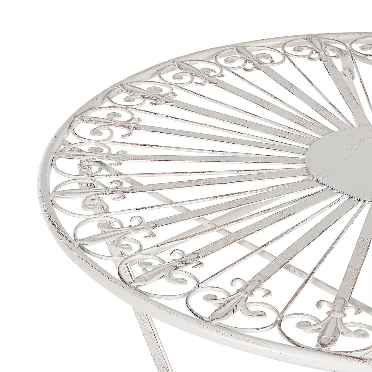 Beliani - SCAFA - Bistro Set - Wit - IJzer 11 Beliani - SCAFA - Bistro Set - Wit - IJzer - Afbeelding 9