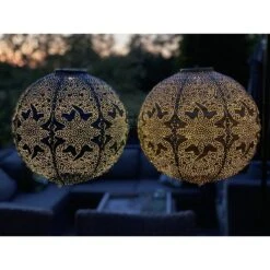 Lumiz Solar Buitenverlichting Marrakesh Rond - 30 Cm - Taupe -Meubels Voor Thuis 11109356