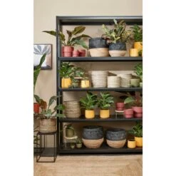 Mica Decorations Plantenpot - Keramiek Glans Donkergroen - D19|H18 Cm -Meubels Voor Thuis 11112751