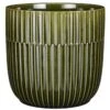 Mica Decorations Plantenpot - Keramiek Glans Donkergroen - D19|H18 Cm -Meubels Voor Thuis 11112752