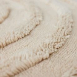HKliving Round Woolen Vloerkleed Ø 150 Cm - Cream -Meubels Voor Thuis 11119394