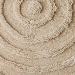 HKliving Round Woolen Vloerkleed Ø 150 Cm - Cream -Meubels Voor Thuis 11119436