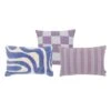 By FonQ Sierkussen Set Van 3 - Wave - Check - Linen Stripe -Meubels Voor Thuis 11127652