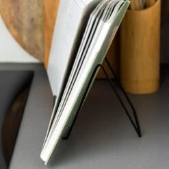 QUVIO Boekenstandaard Metaal - Zwart -Meubels Voor Thuis 11128542