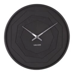 Karlsson Layered Origami Wandklok - Zwart