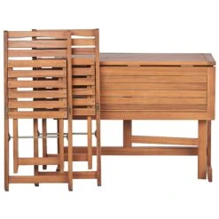 Beliani - LENOLA - Bistroset Voor 2 - Lichte Houtkleur - Acaciahout -Meubels Voor Thuis 11134394