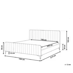 Beliani - LUNAN - Tweepersoonsbed - Roze - 180 X 200 Cm - Fluweel -Meubels Voor Thuis 11142654